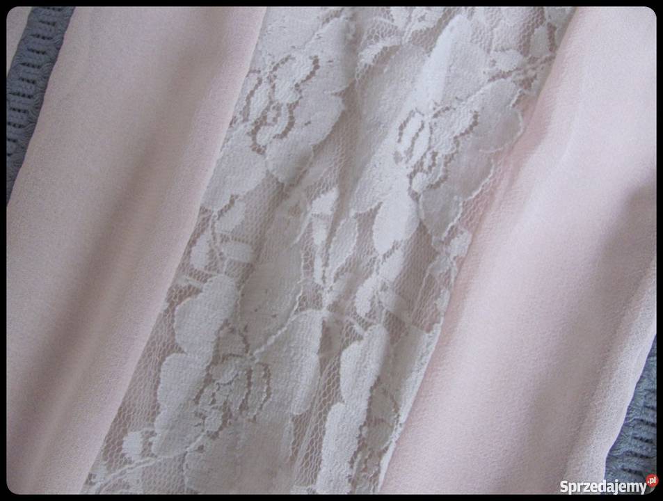 Śliczna romantyczna bluzka mgiełka z koronka 42 sprzedam