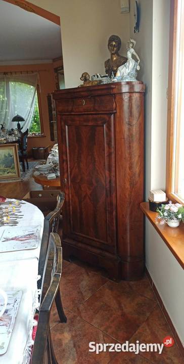 Komoda narożna z mahoniu politura Biedermeier Antyki Gdańsk