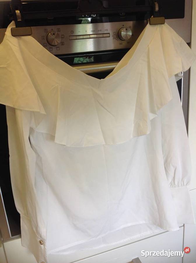 Bluzka Biała Damska Hiszpanka XS falbany j nowa biały Nowa Sól