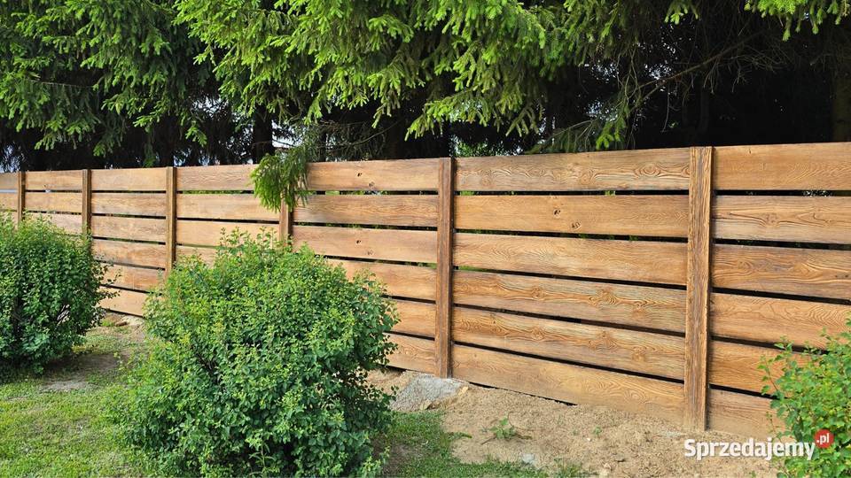 Ogrodzenia z betonowego drewna ogrodzenia Poznań sprzedam