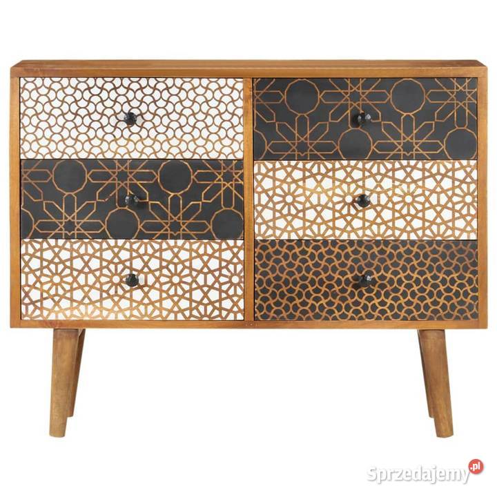 Szafka z nadrukiem 90 x 30 x 70 lite drewno Warszawa