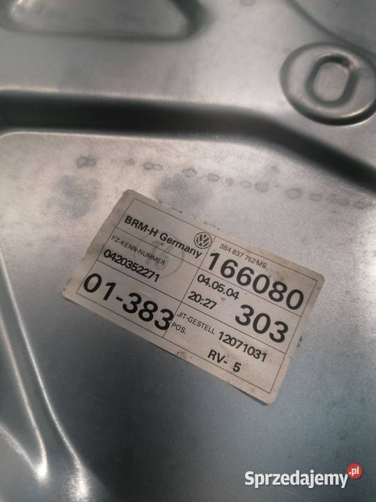MECHANIZM PODNOŚNIK SZYBY PRAWY PRZÓD VW PASSAT