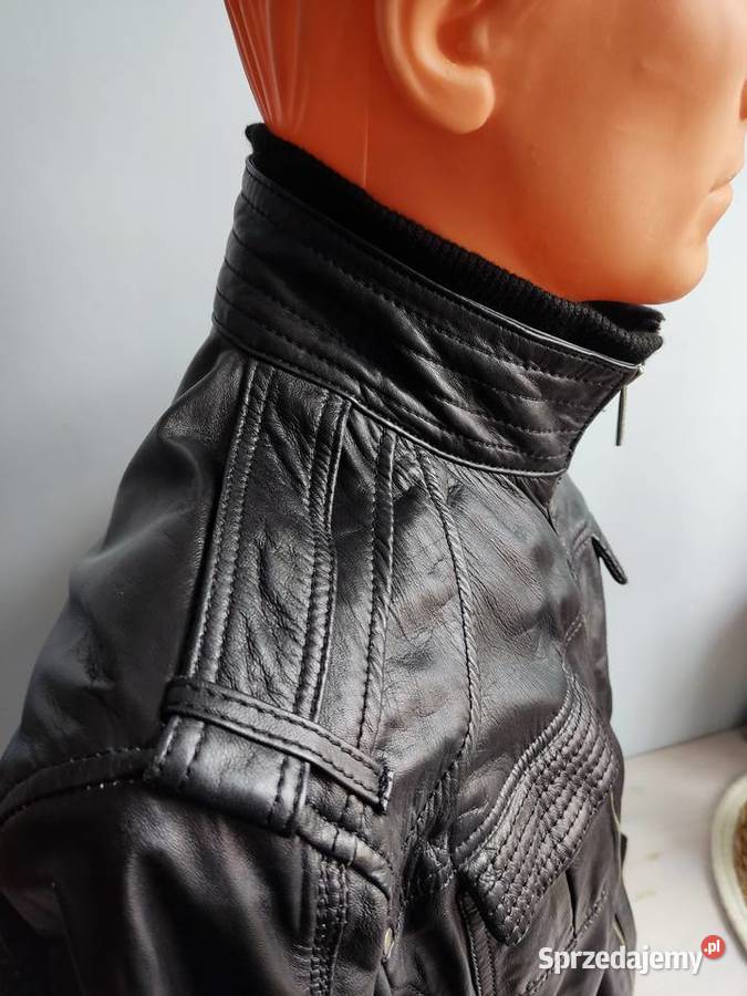 Kurtka skórzana męska Bershka czarna Rozmiar L opolskie Głuchołazy