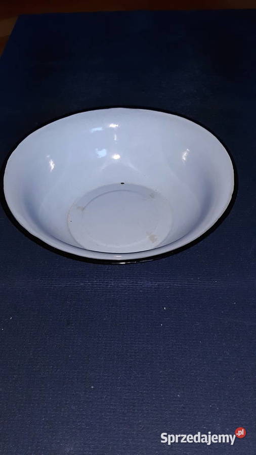 miska emaliowana vintage PRL k błękit Suwałki