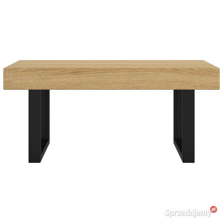 Stolik kawowy jasnobrązowoczarny 90x45x40 MDF i sprzedam