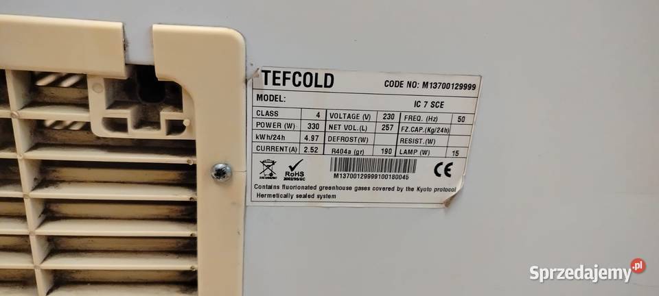 Witryna mroźnicza Tefcold IC 7 SCE idealna do Giżycko