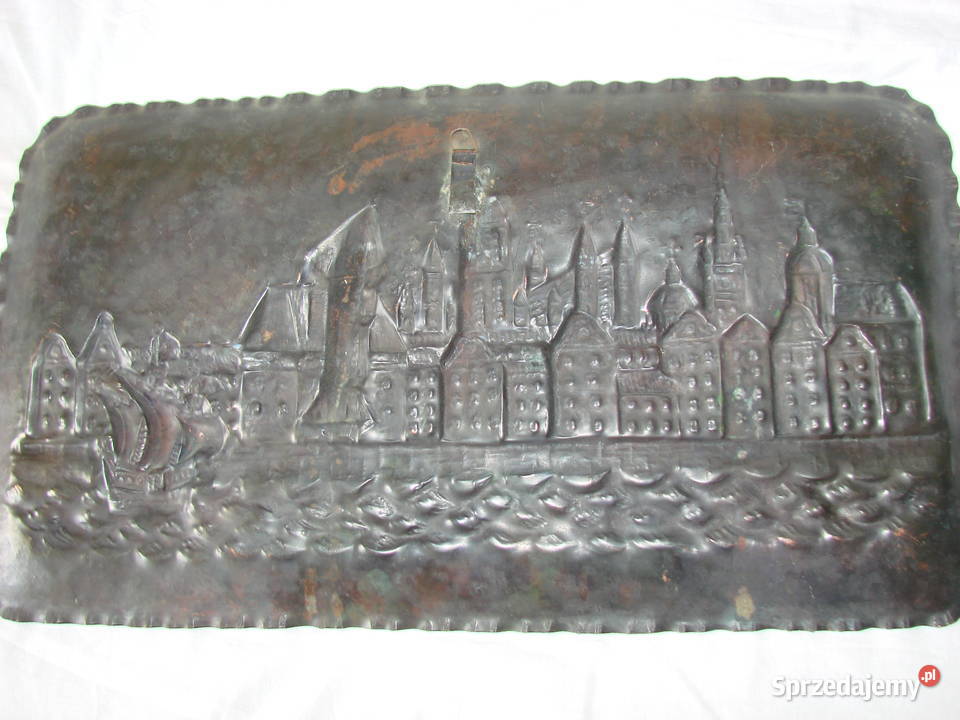 Gdańsk miedziany obraz relief Pozostałe pomorskie Pruszcz Gdański sprzedam