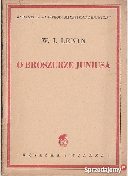7119 O BROSZURZE JUNIUSA BIBLIOTEKA KLASYKÓW politologia, stos. międzynarodowe Czyrna