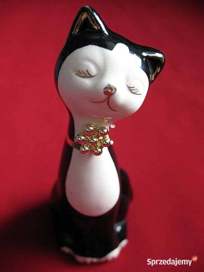 Kot Powabna koteczka figurka porcelana 10 x 45 x wielokolorowy Wyposażenie wnętrz mazowieckie Siedlce