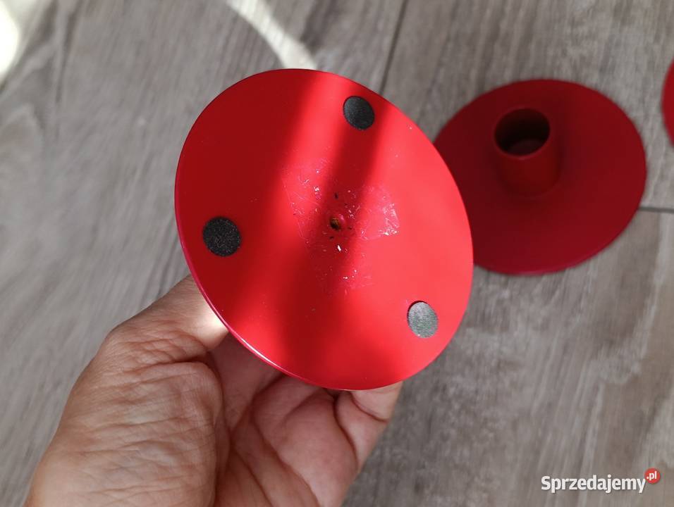 świeczniki Ikea czerwone 4 sztuki Poznań