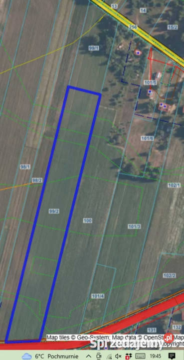 Działka pod zabudowę jednorodzinną bliźniaczą Żebraczka