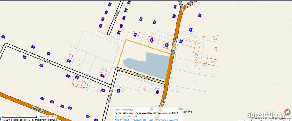 grunt inwestycyjny pod Komornikami asfalt