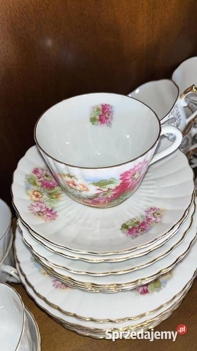 Filiżanka z talerzykiem deserowym Secesja Syg Gdańsk