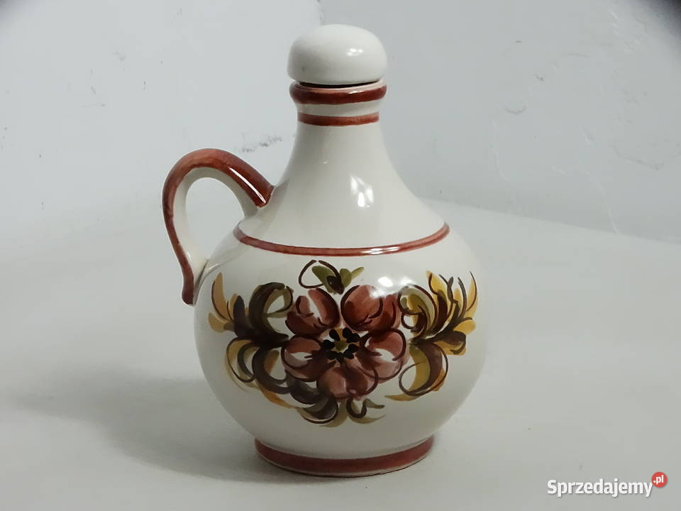 Vintage Ceramiczny Dzbanek Karafka Ręcznie Wyposażenie wnętrz Biłgoraj
