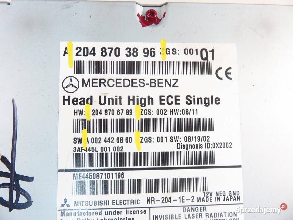 RADIO MERCEDES 204 2048703896 2048706789 małopolskie