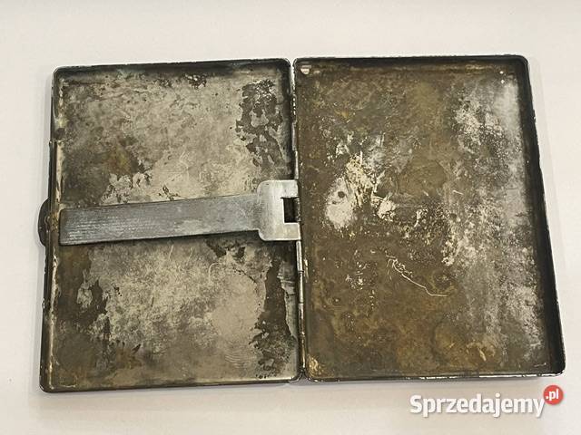 Stara Platerowana Papierośnica z Wizerunkiem Kraków