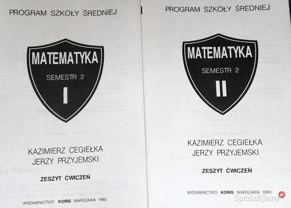 Matematyka ćwiczenia 1 i 2 K Cegiełka J lubelskie Chełm sprzedam