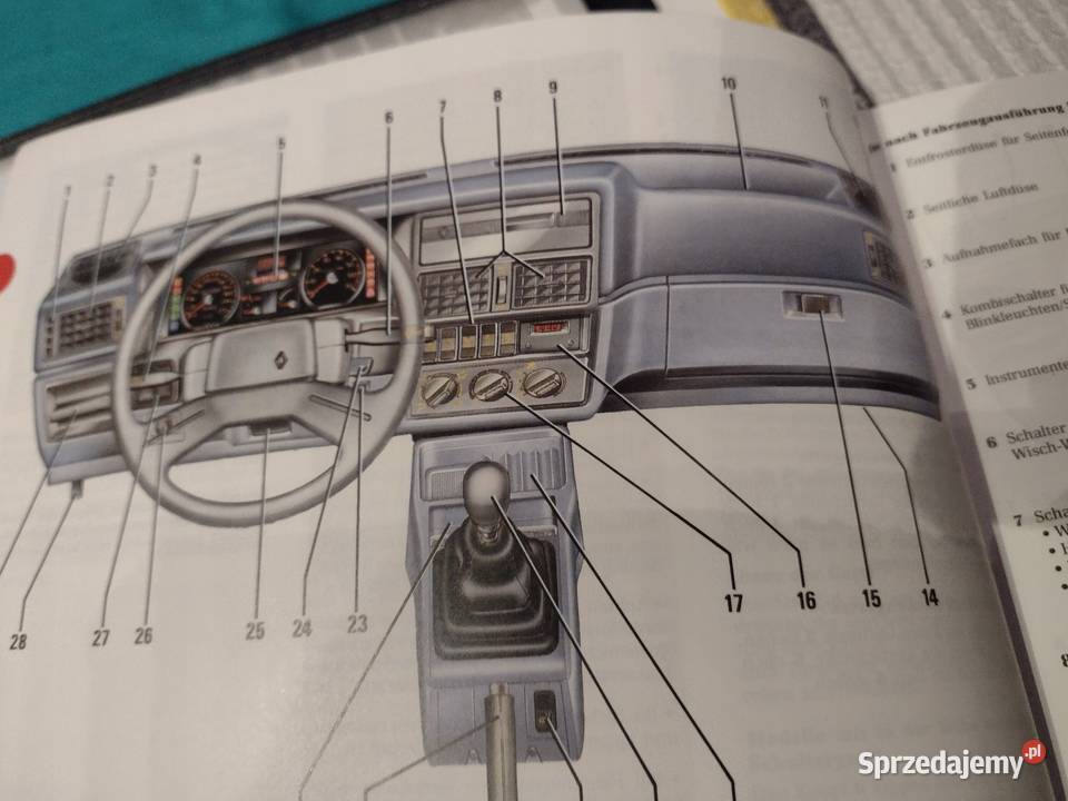 RENAULT 19 Instrukcja Obslugi książka serwisowa łódzkie Łódź