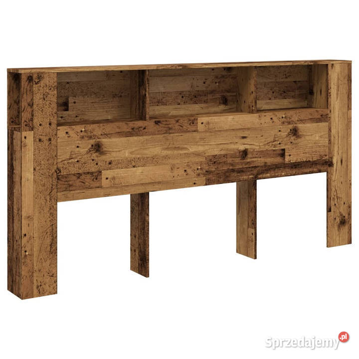 Zagłówek z półkami stare drewno 200x185x1025 sprzedam