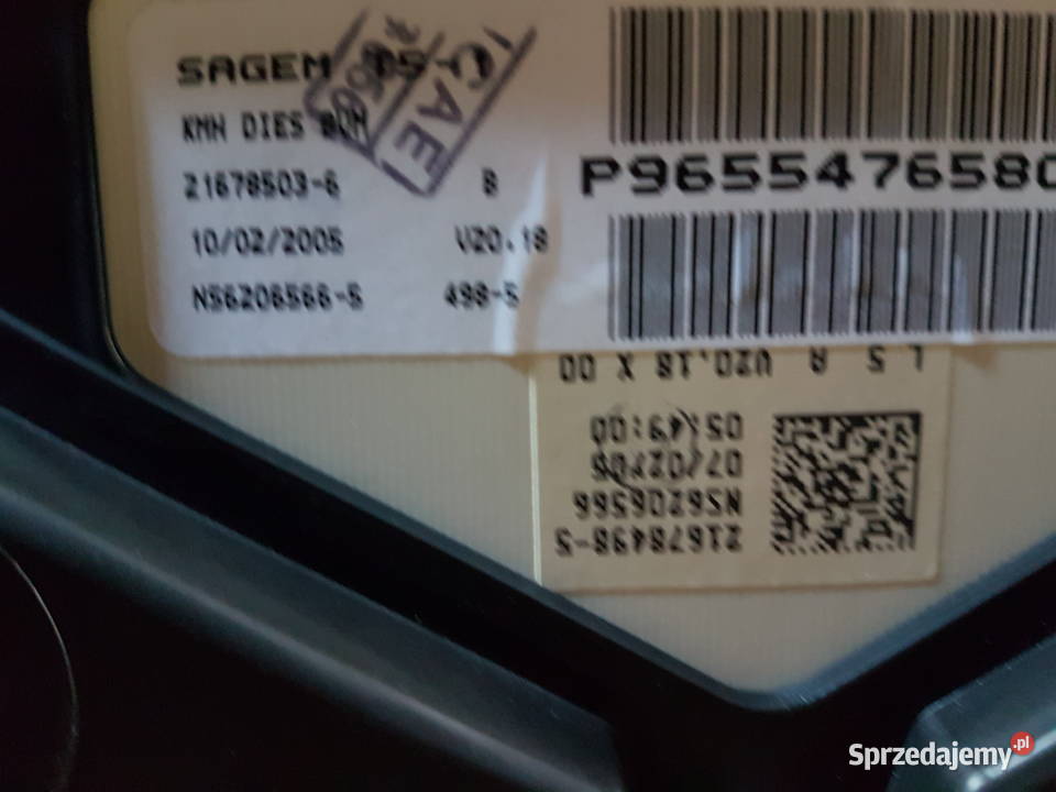 PEUGEOT 307 20 HDI 136 LICZNIK ZEGAR wielkopolskie Turek sprzedam