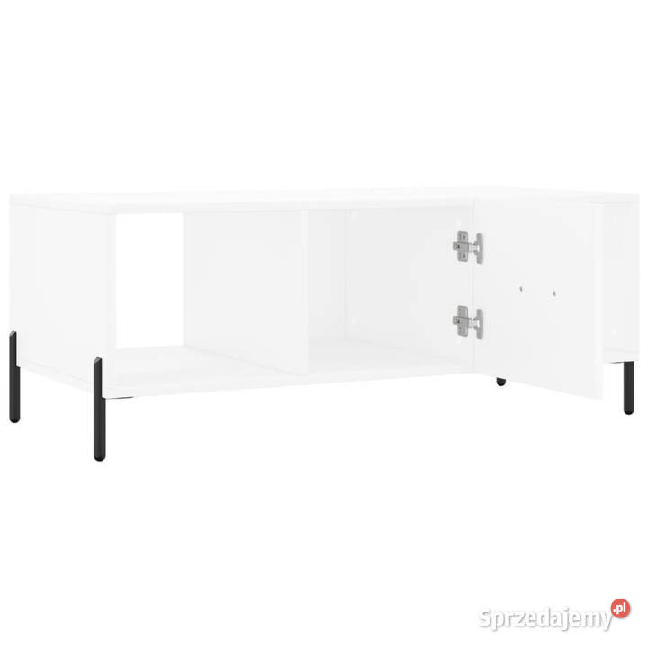 Stolik kawowy biały 102x50x40 materiał