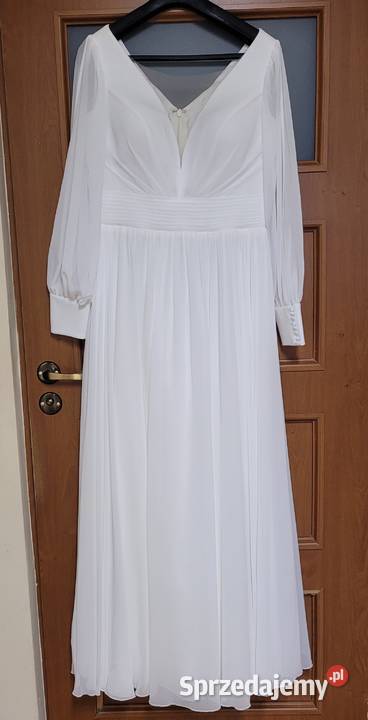 Suknia ślubna r4042 śmietankowa Morąg sprzedam