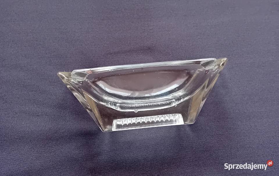 Popielniczka art deco ze szkła bezbarwnego około sprzedam