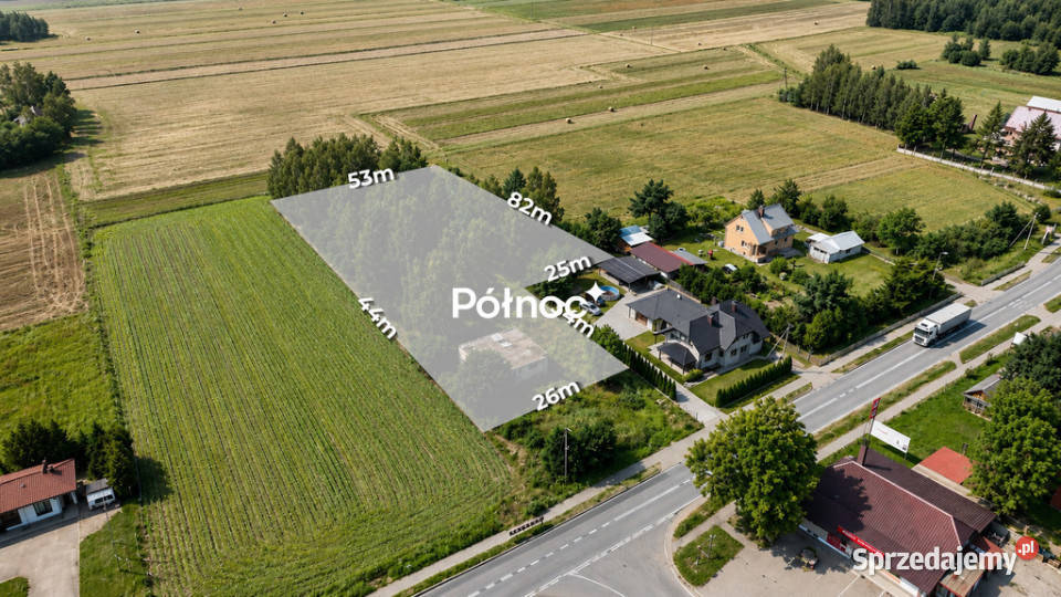 Dwie działki budowlanorolne 5557 m Dubów asfalt