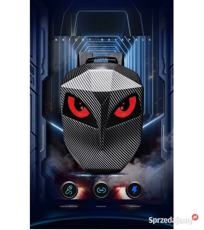 PLECAK MOTOCYKLOWY LED ANIMACJE TWARDY GARB