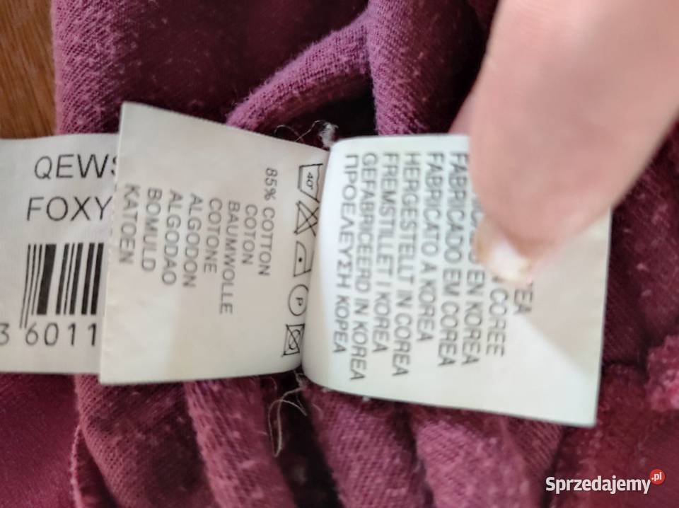 Roxy Quiksilver bluza pluszowa sportowa welurowa fioletowy Kielce sprzedam