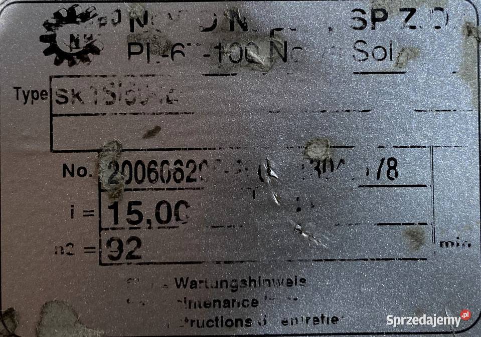 motoreduktor przekładnia 055kW 92obr 3fazowy kujawsko-pomorskie