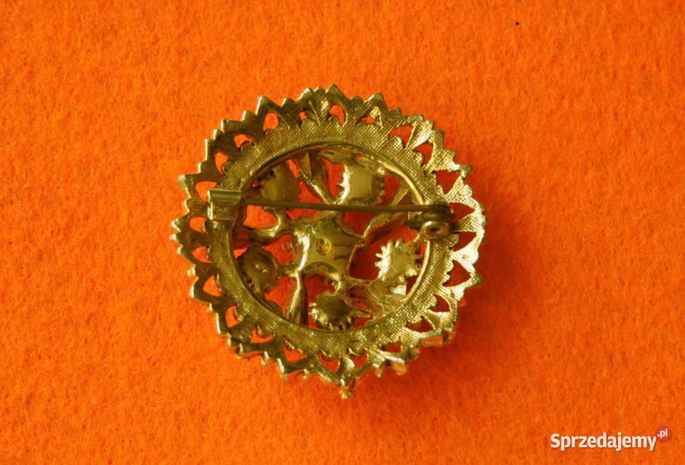 Stara angielska broszka królewska Ochojno