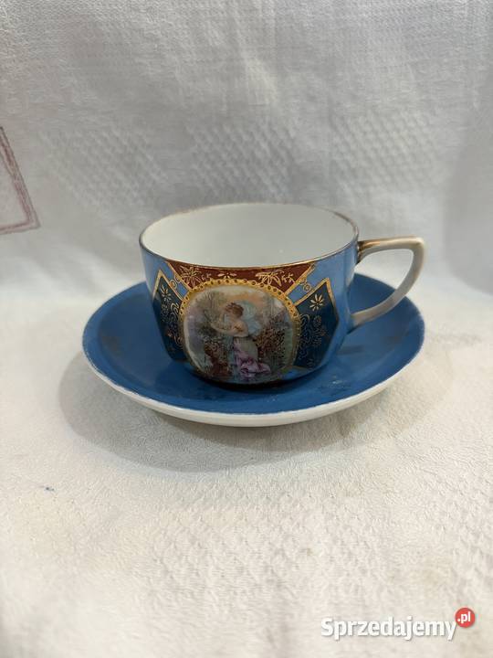Kolekcjonerska filiżanka w stylu wiedeńskim Porcelana i szkło Porcelana i szkło