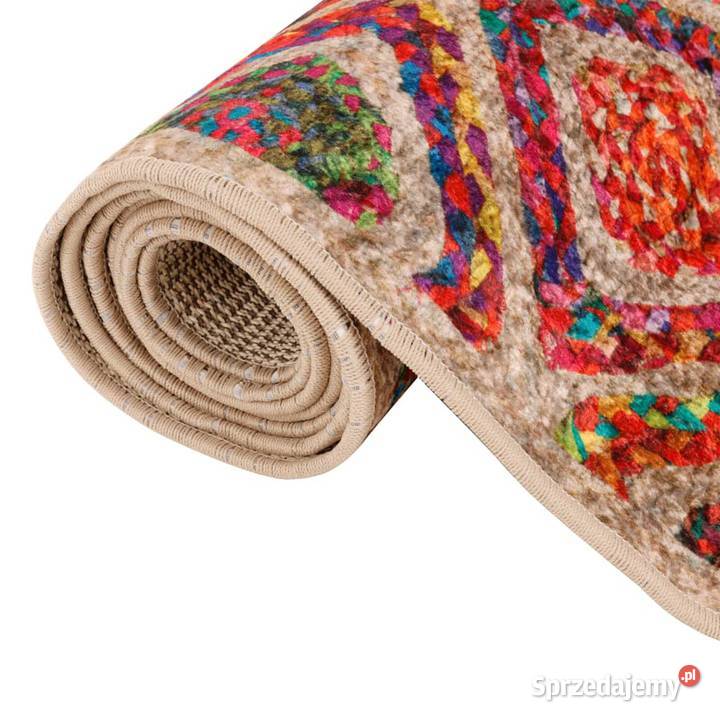 vidaXL Dywan z możliwością prania kolorowy