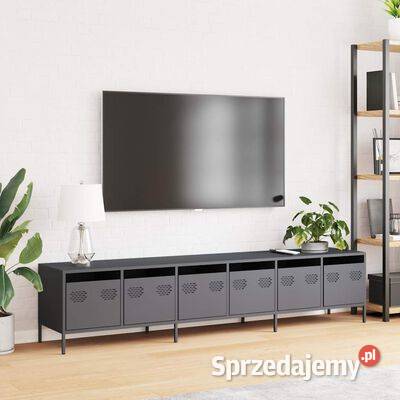 Szafka RTV czarna 202x39x435 stal walcowana na RTV Warszawa
