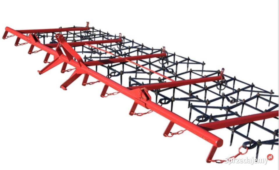 Brona zębowa zawieszana WIRAX 3polowa nieuszkodzony Rzędziany