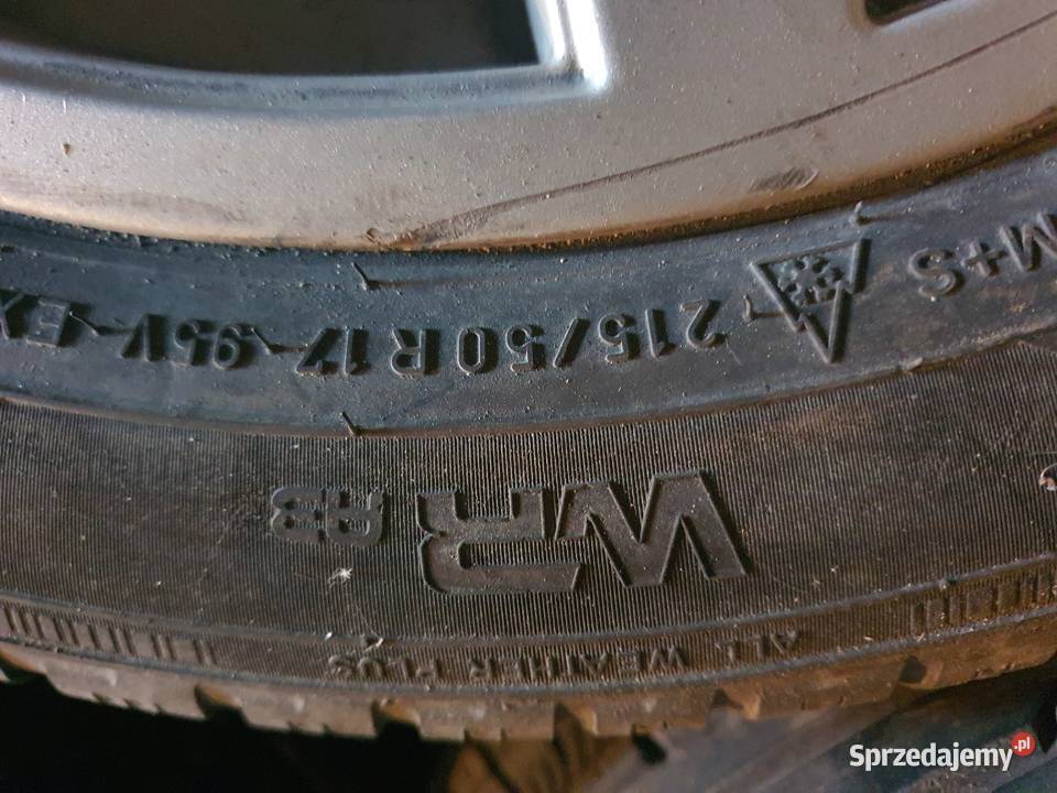 ALUFELGI Z OPONAMI ZIMOWYMI AUDI 215X55X17 Samochodowe Łęg Tarnowski