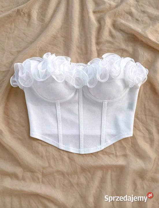 Crop top z falbanką Rozmiar 38(M) opolskie Olesno