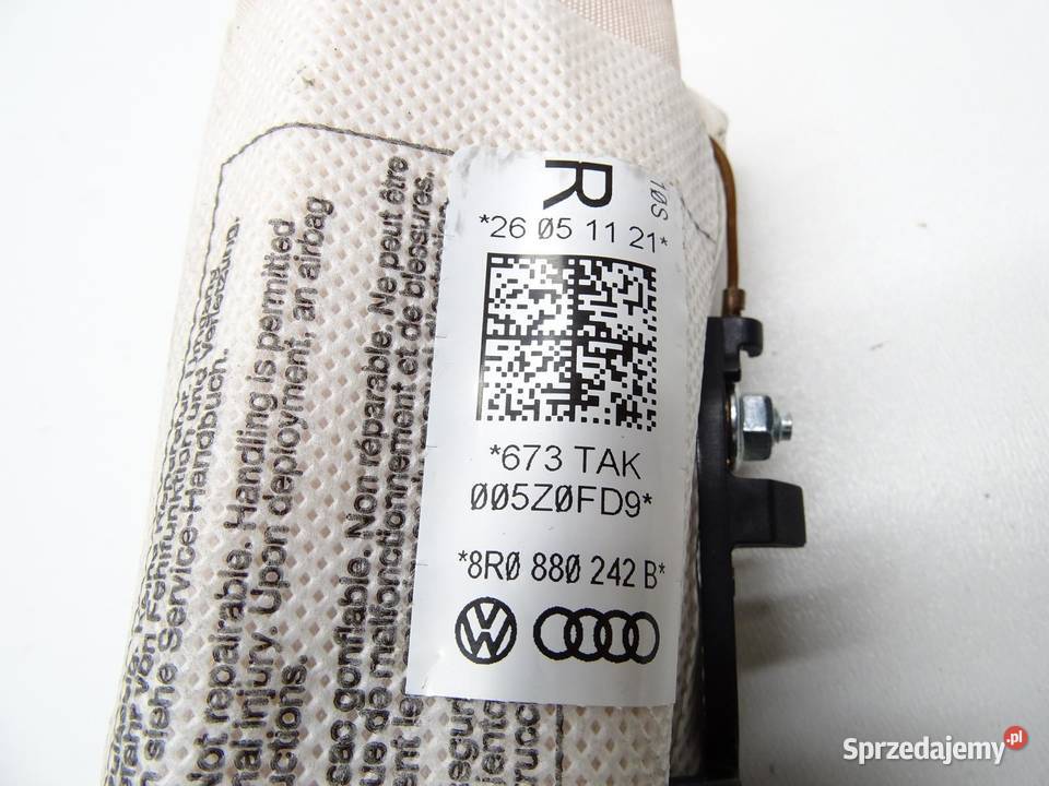PODUSZKA AIRBAG POWIETRZNA FOTELA PRAWY PRZÓD