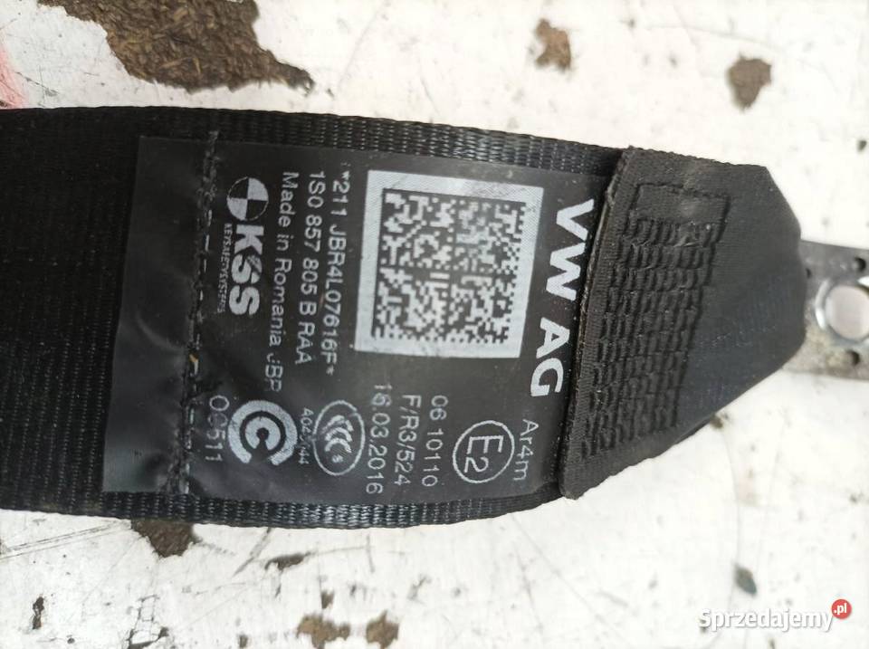 PAS BEZPIECZEŃSTWA 1S0857805B Skoda Citigo I