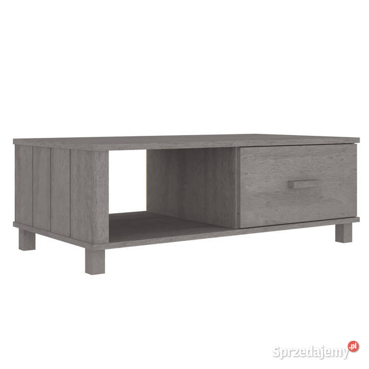Stolik kawowy HAMAR jasnoszary 100x55x35 drewno Warszawa
