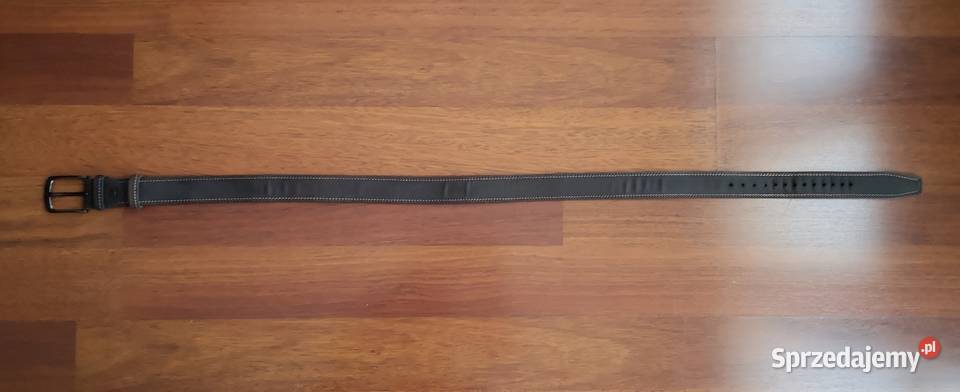 Skórzany pasek do spodni brązowy/beżowy Katowice sprzedam