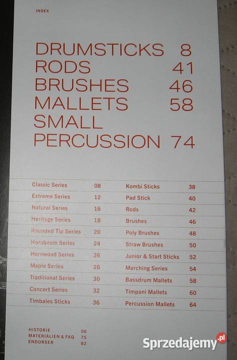 ROHEMA Drumsticks Percussion catalog katalog