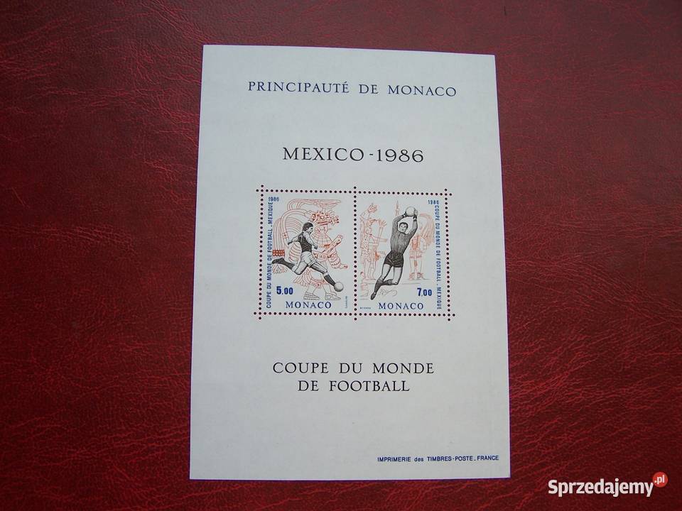 Monako 1986 MNH Sport Piłka nożna MŚ Mexico 86 Tychy