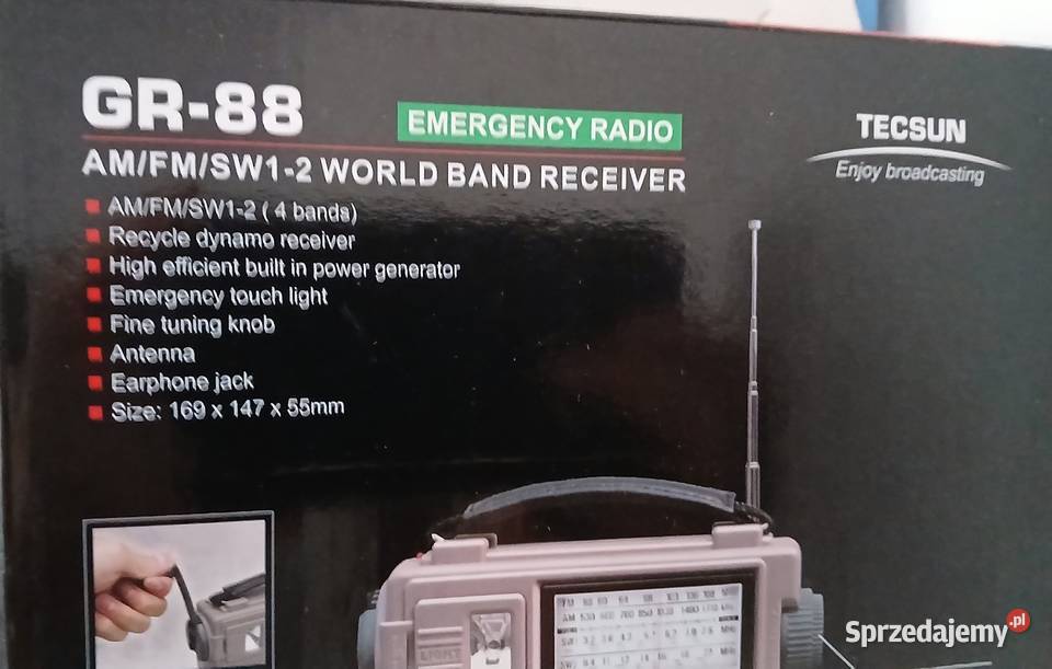 TECSUN GR88 radioodbiornik globalny przenośny MW Radioodtwarzacze Lubartów sprzedam