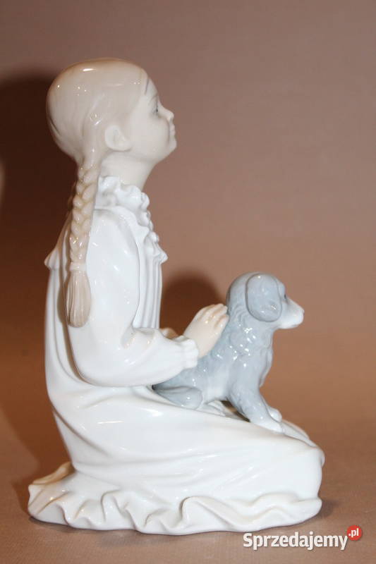 Figurka dziewczynka z psem NAO 426 FiaF Porcelana i szkło zachodniopomorskie Szczecin