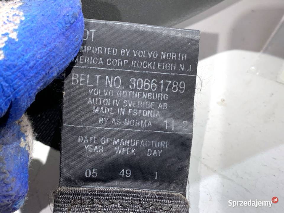 PAS BEZPIECZEŃSTWA PRAWY PRZÓD VOLVO V50