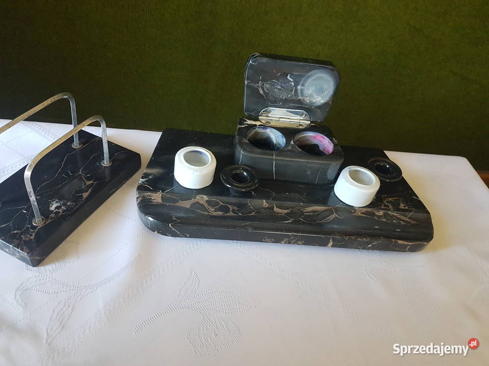 Kałamarz przedwojenny marmurowy lata 20 ubigłego