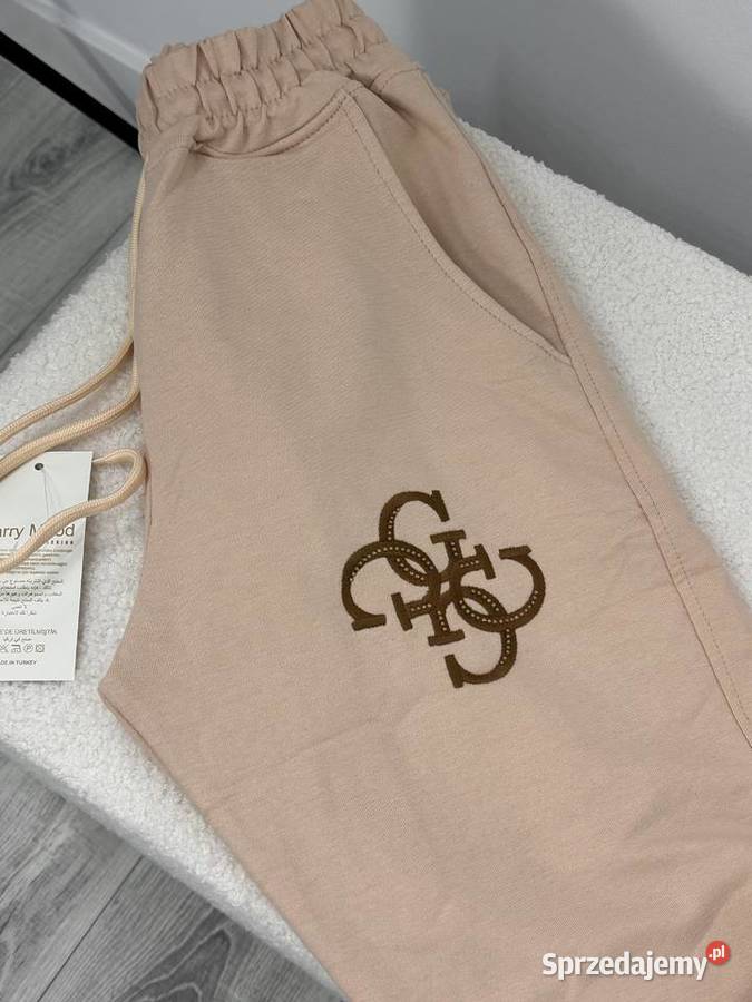 Spodnie damskie beżowe dresowe S M L XL XXL brązowy/beżowy Poznań