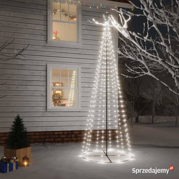 vidaXL Choinka stożkowa 310 zimnych białych LED Warszawa